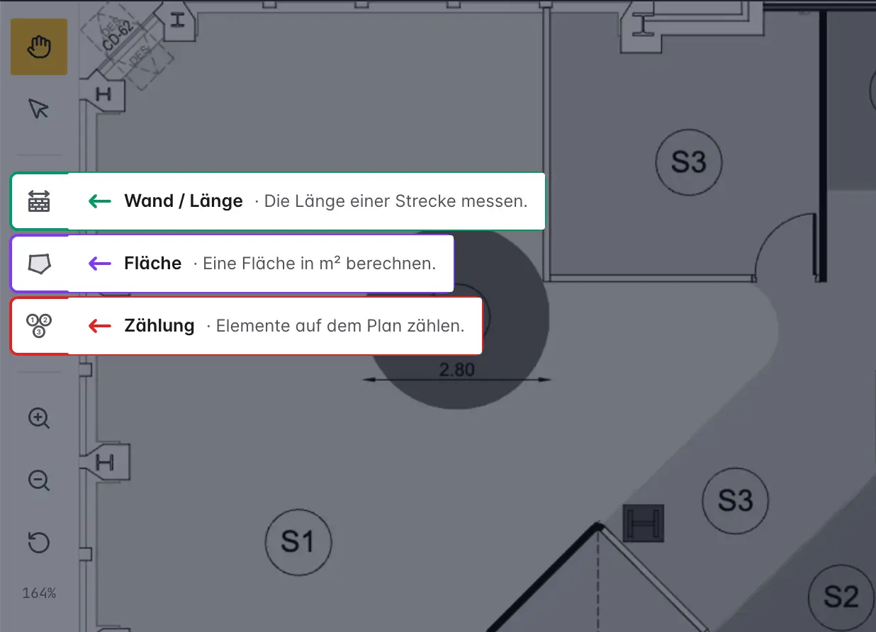 Drei Werkzeuge, alle Mengen